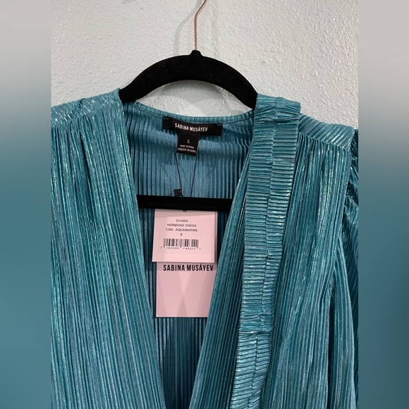 Sabina Musayev X REVOLVE Hermione Mini Dress in Aquamarine NWT - Picture 3 of 5